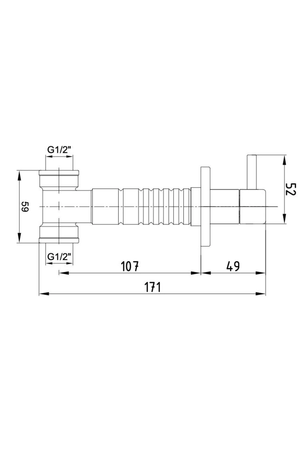 Ankastre Ara Kesme Valfi Klozet Taharet Musluğu 102151017