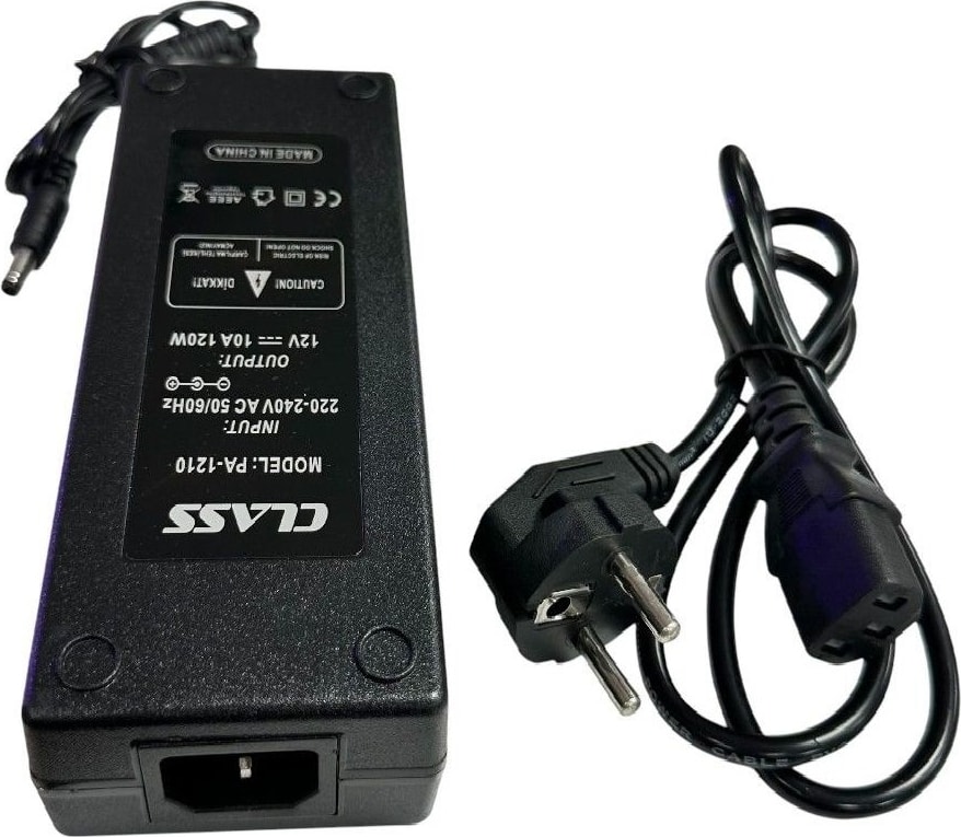 12VOLT 10AMPER 120WATT Plastik Kasa Adaptör 12V 10A 5.5x2.5mm Jak Fişli