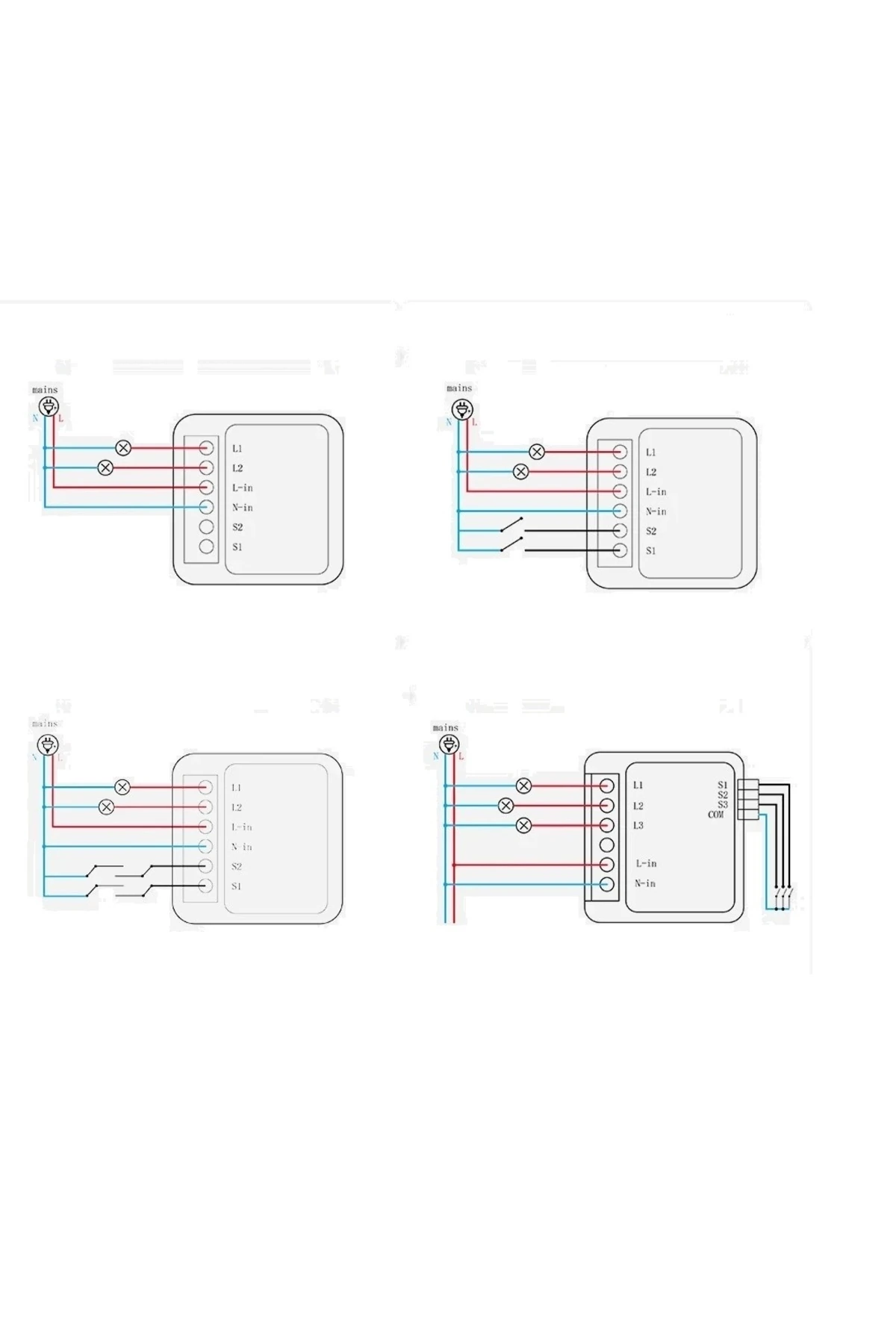 Akıllı Anahtar 2 Çıkış Mini Smart Switch Panjur Kepenk Ileri Geri Motor Kontrol