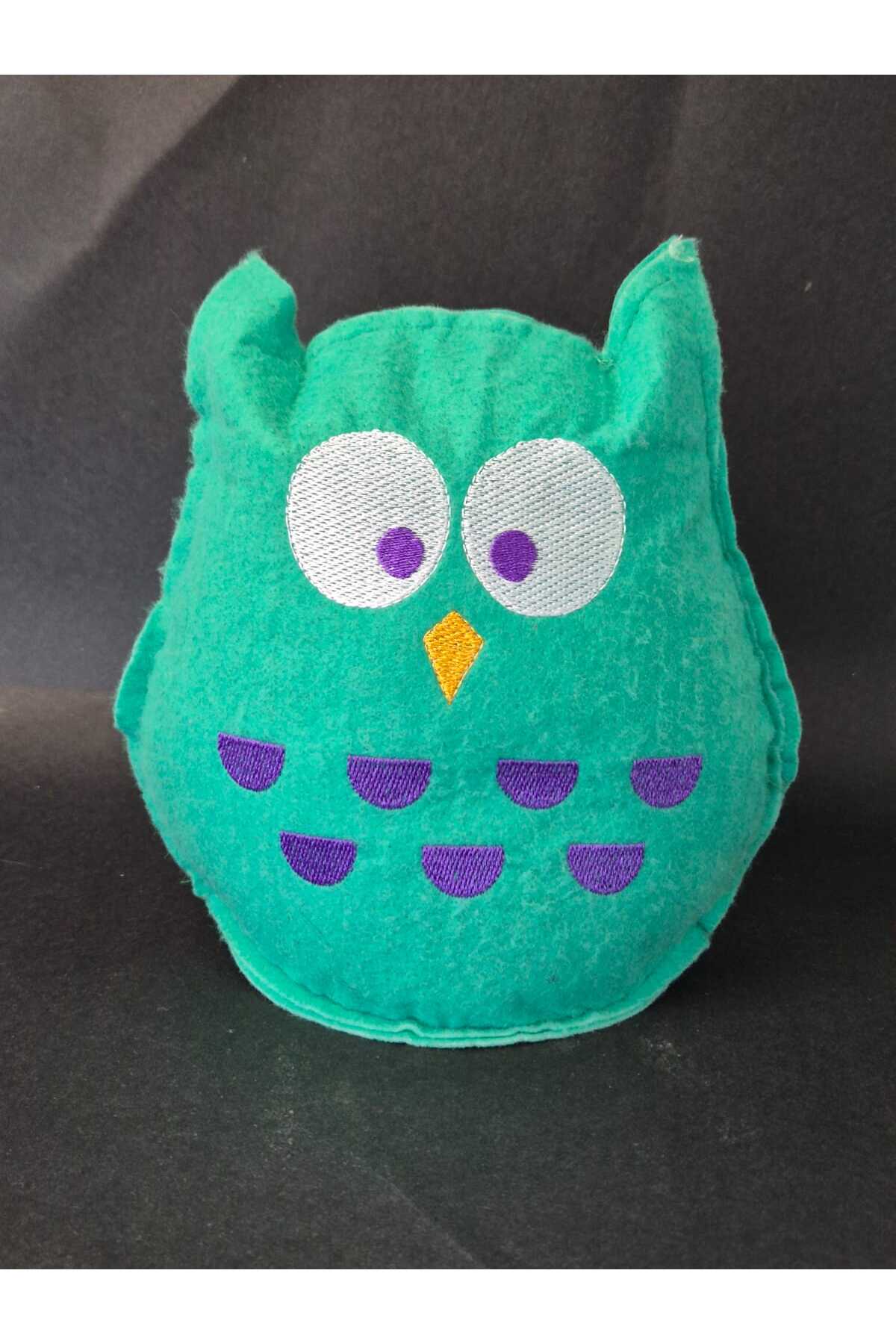 DEKORATİF NEM GİDERİCİ&KAPI VE PENCERE STOPERİ BAYKUŞ DESENLİ YEŞİL