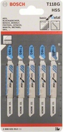 BOSCH T118G Metal Dekupaj Testere Bıçağı 5 Parça