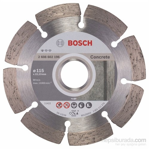 BOSCH 2608602196 Beton Zeminler İçin Elmas Testere 115 Mm