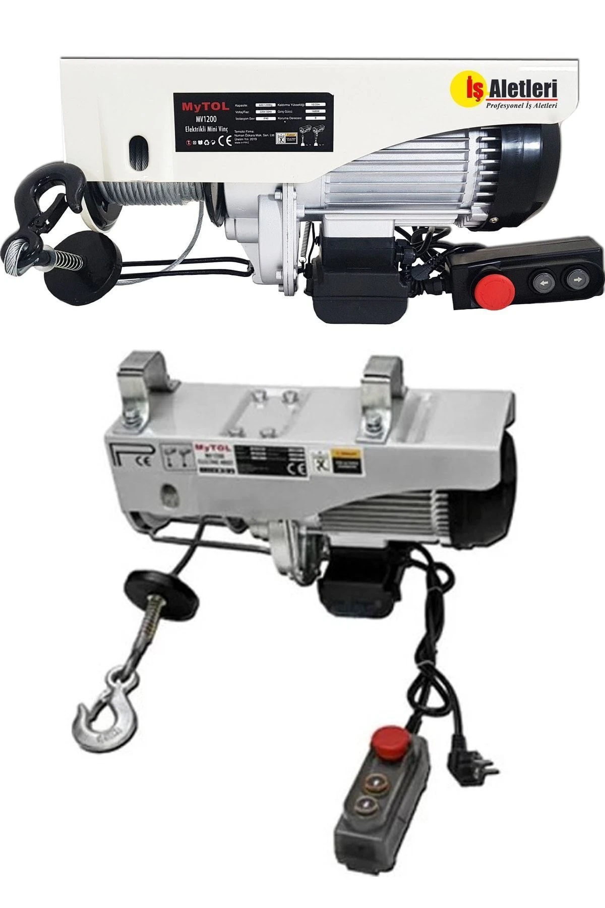 600*1200 Bakır Sargılı Elektrikli Vinç Kurban Kaldırma Caraskal 20 Metre Halatlı