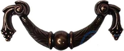 Dekoratif Zamak Üzümlü Kulp - 64MM, Eskitme, 100 Adet ( Lisinya )