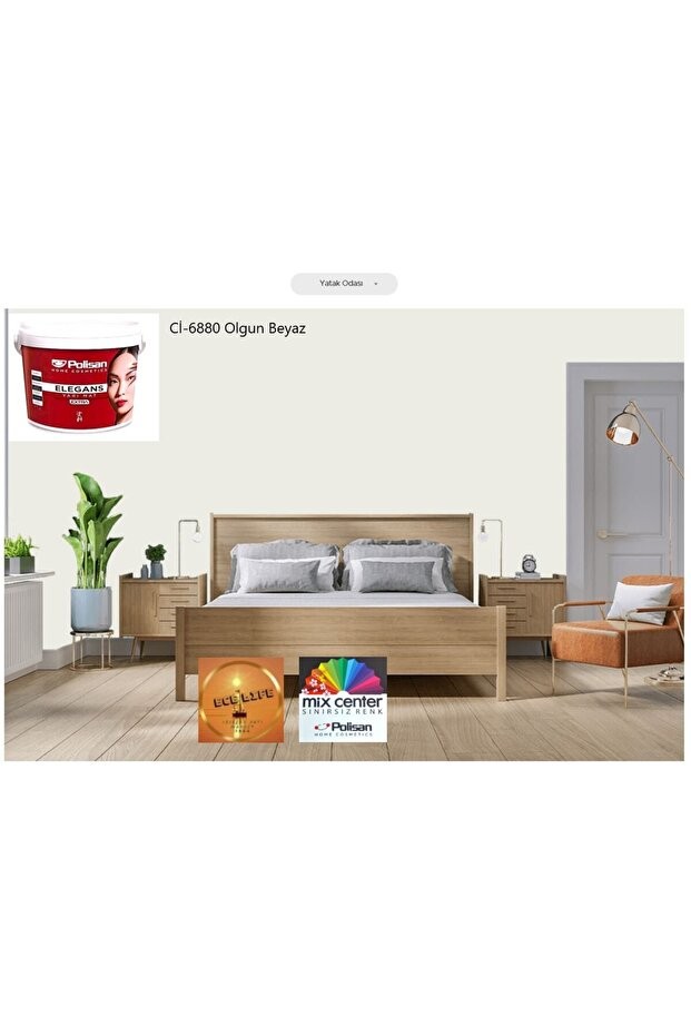 Elegans-küf Önleyici-tam Silinebilir-anti Bakteriyel-iç Duvar Boyası -ci-6880-olgun Beyaz