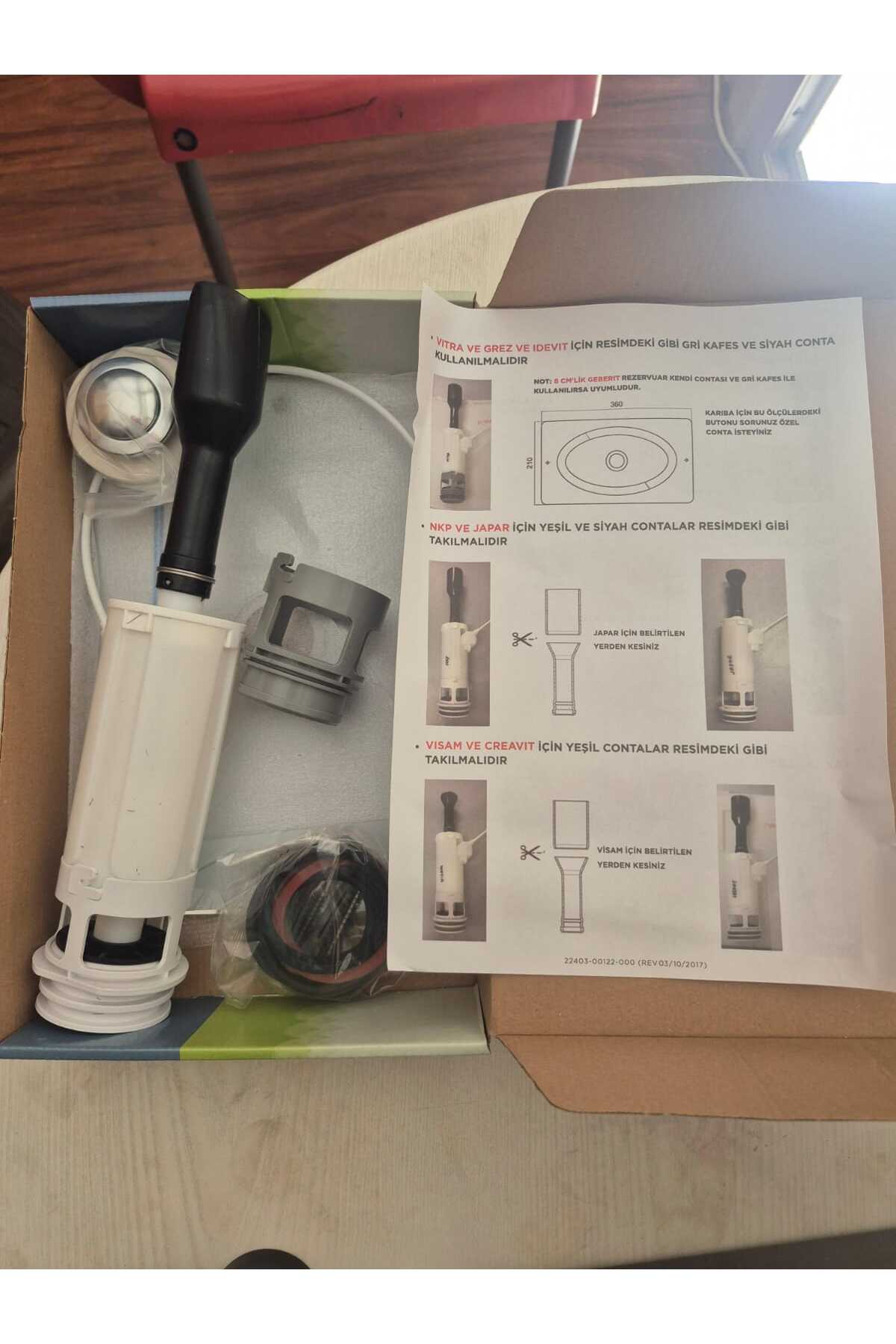 8 cm Üniversal Kit (Gömme Rezervuar Değişimm Kiti) Tüm Gömme Rezervuarlara Uygun