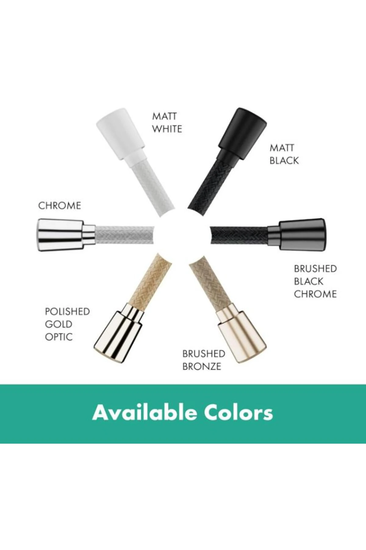 Designflex Duş Hortumu 1.6 m Satin Siyah