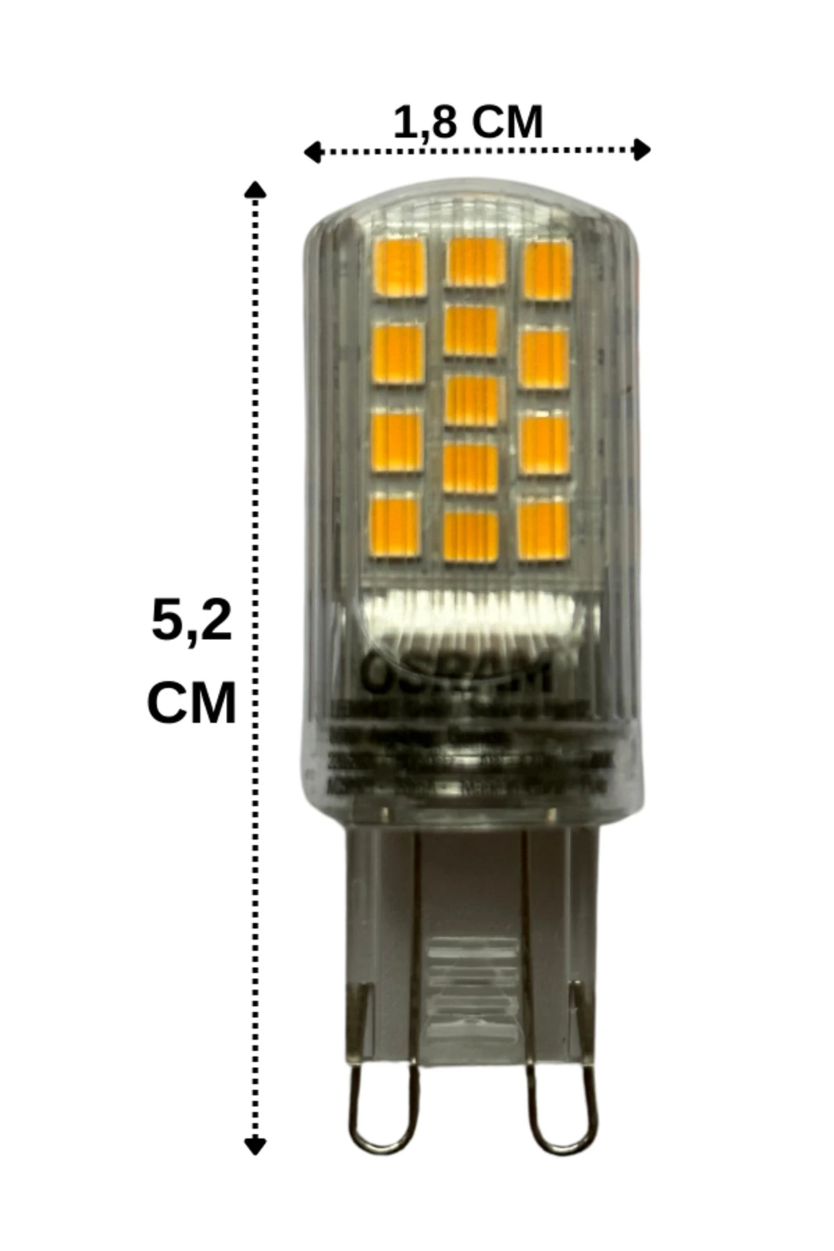 4W (40W) 2700K (Sarı Işık) G9 Duylu Dim Edilebilir Led Kapsül Ampul (3 Adet)