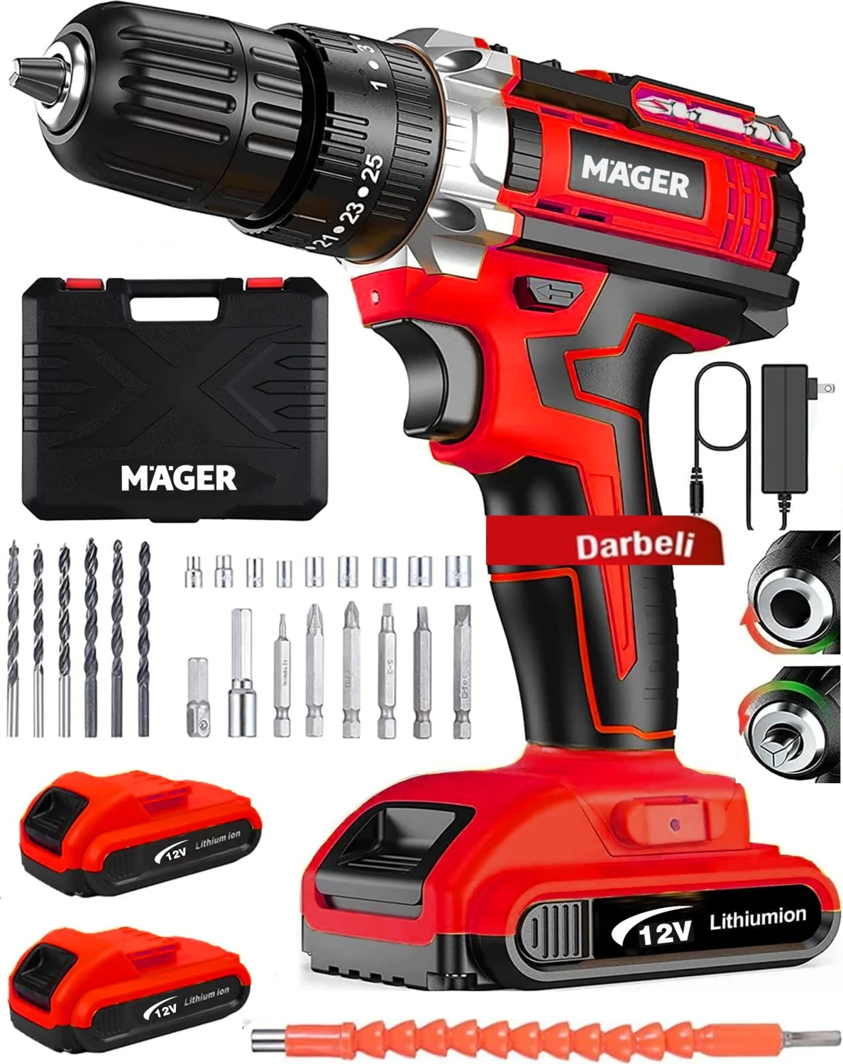 Metal Şanzıman - Darbeli - Setli - Çantalı - Şarjlı - Yedek Akülü Vidalama Matkap