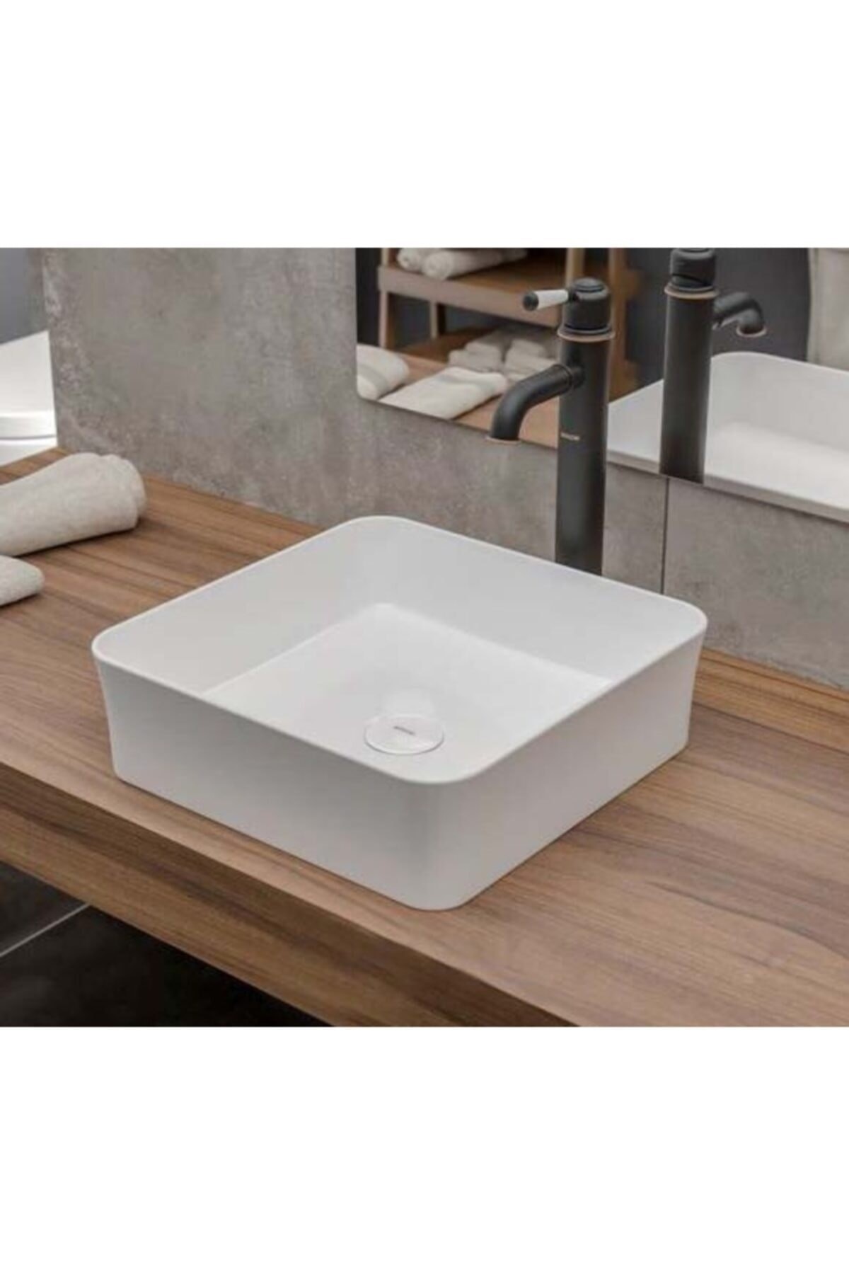 Slim Line Kare Lavabo 38x38 Cm 1477-001-0125 Beyaz