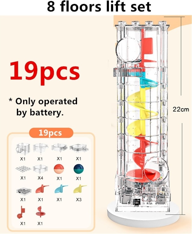 19 Adet Set Stili Mermer Yarış Koşusu Elektrikli Asansör Yüksekliği Ayarlanabilir Spiral Kaldırma Haddeleme Topları Kaldırma Motoru Uyumlu Büyük Yapı Taşları Parçaları (Yurt Dışından)