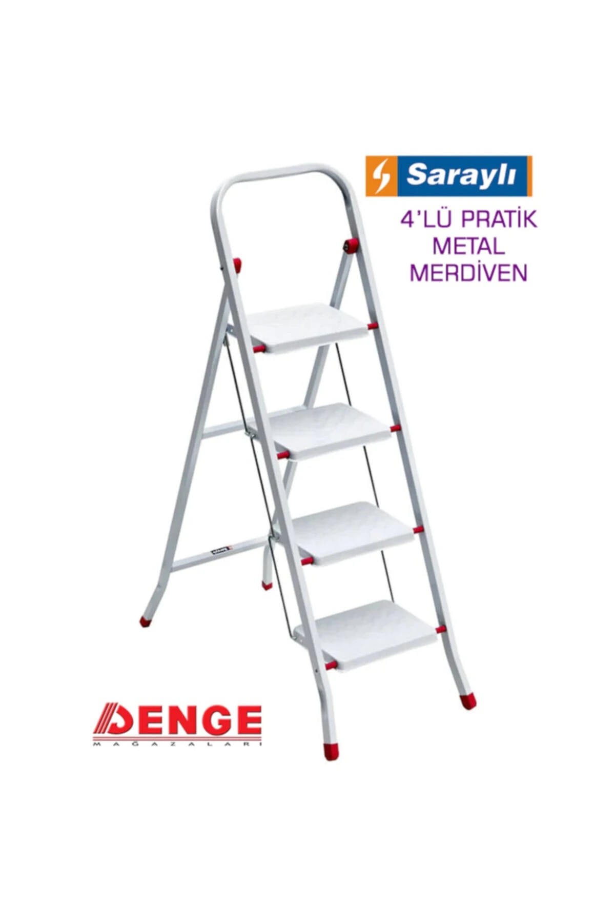 4 ' Lü Pratik Metal Merdiven 1634