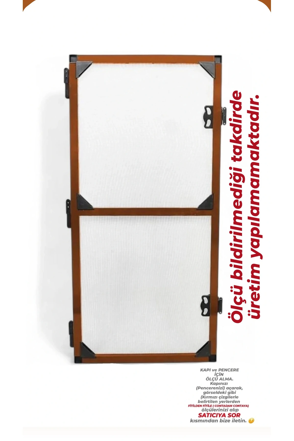 MENTEŞELİ ALTIN MEŞE  RENK PENCERE- KAPI SİNEKLİĞİ ( 230 - 250 X  80 - 100 )