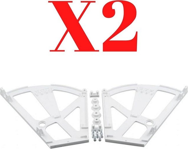 Ayder 2'li Rulmanlı Ayakkabılık Aparatı Beyaz ( 2 Paket )