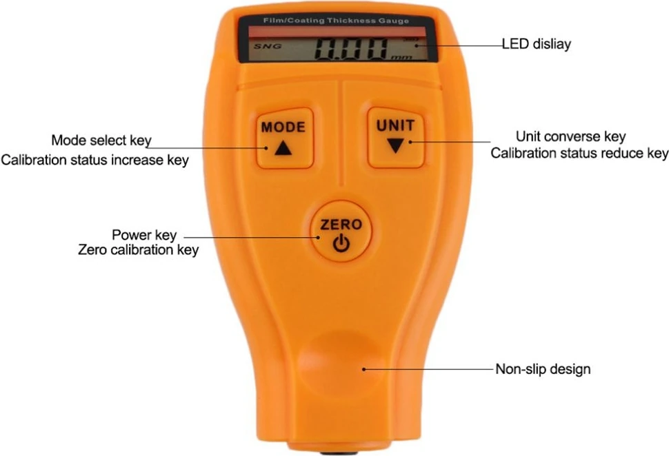GM200 LCD Dijital Araba Boya Kaplama Kalınlığı Probu Test Cihazı Ölçer Ölçme Aracı (Yurt Dışından)