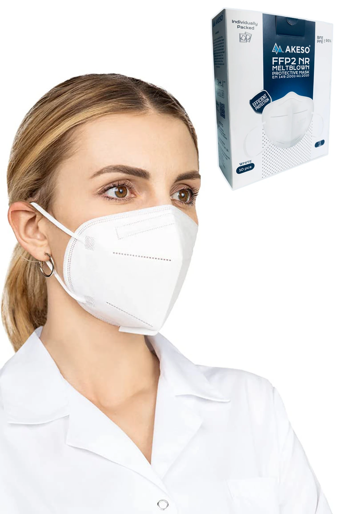 Ffp2 Nr Meltblown 100 Adet Maske 5 Katlı Tekli Ambalaj Koruyucu Maske