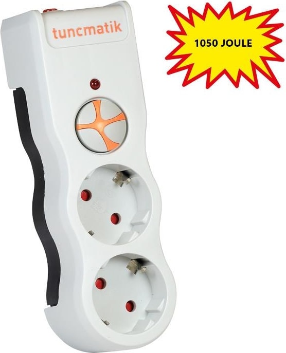 Ikili Akım Korumalı Priz Anahtarlı Beyaz TSK519021 (1050 Joule)