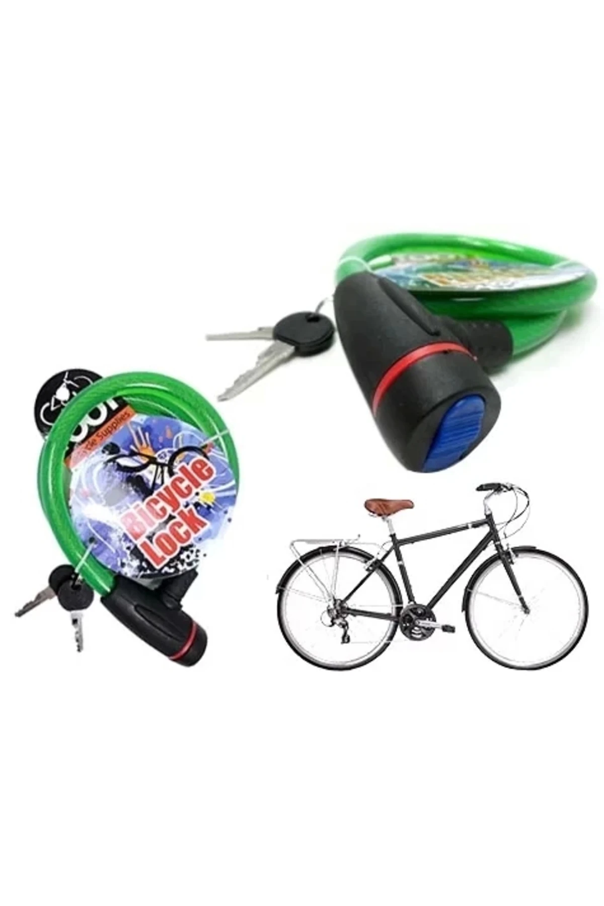 Anahtarlı Çelikk Bisiklet Kilidi (iZ)