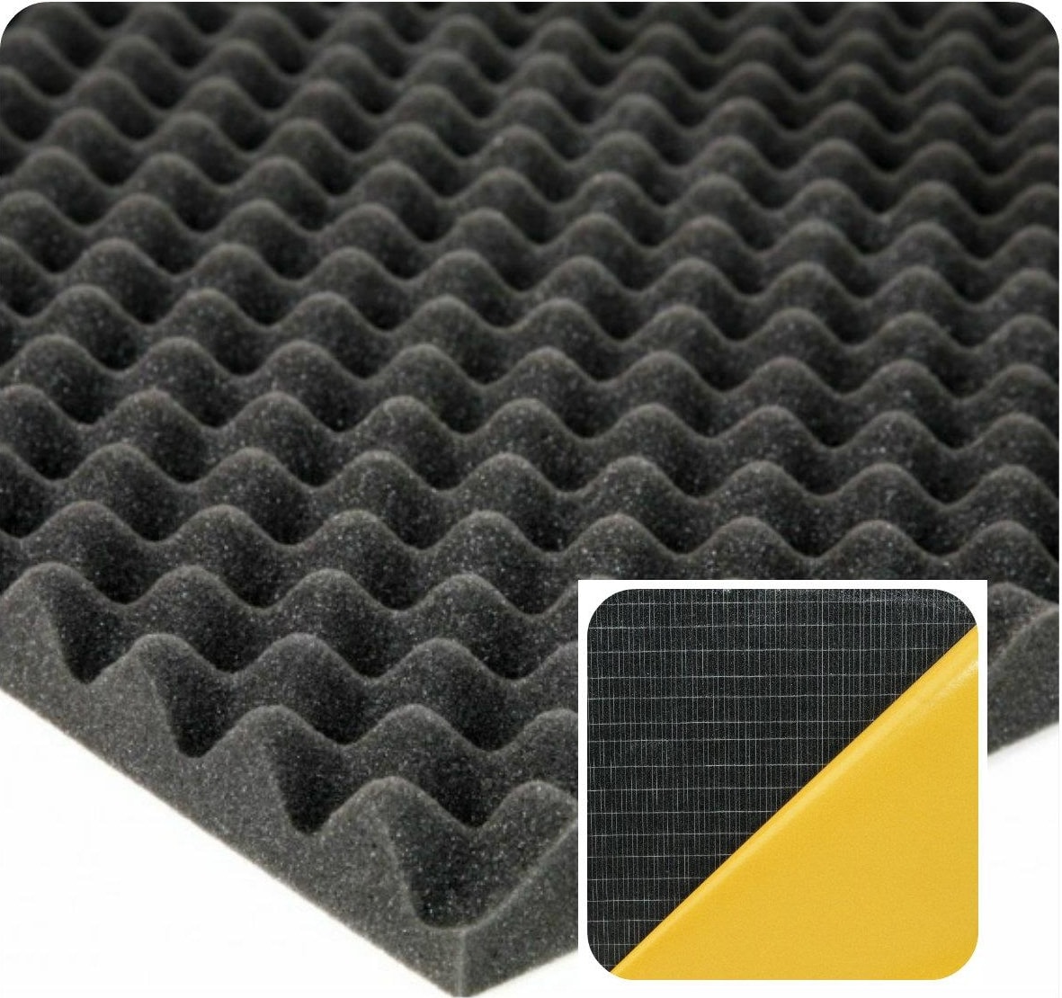 Akustik Yumurta Sünger Bantlı 4 Cm Yanmaz 100X100 Cm 1 m2