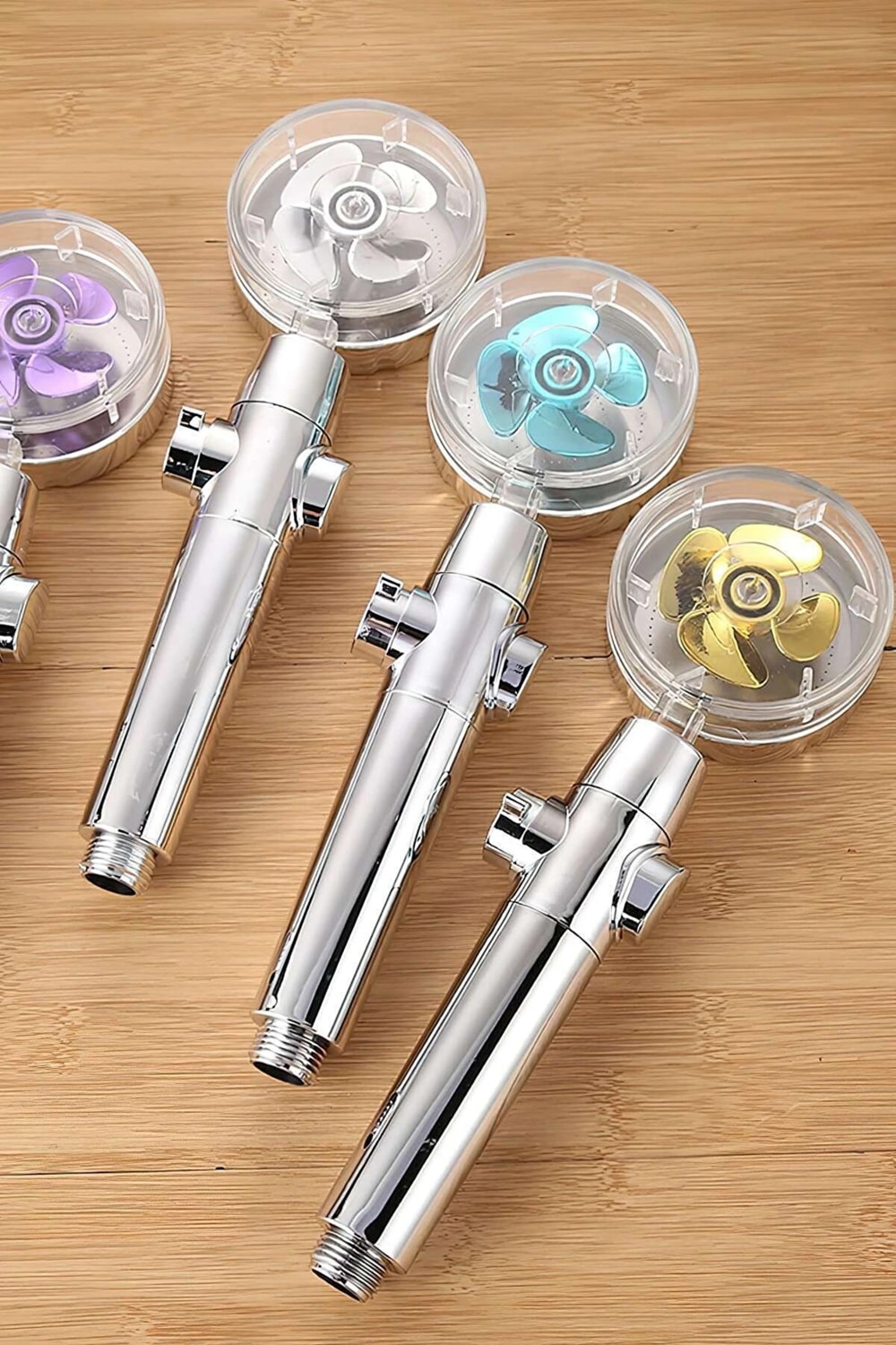 Turbo Duş Başlığı Su Tasarruflu 360 Hareketli Pervaneli Tazyikli Tuşlu Duş Başlığı (5047)