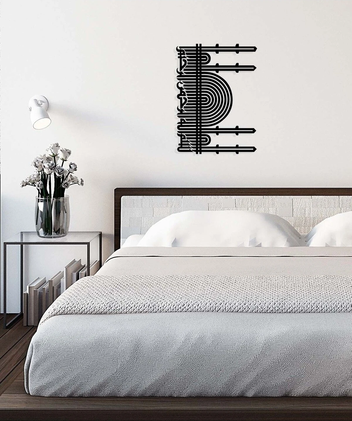 -Bismillahirrahmanirrahim Cami Motifli Islami Metal Tablo - Islami Ev Dekorasyonu - Dini Duvar Tabloları - 70 X 50 - Cm - Sıyah-Islm-056