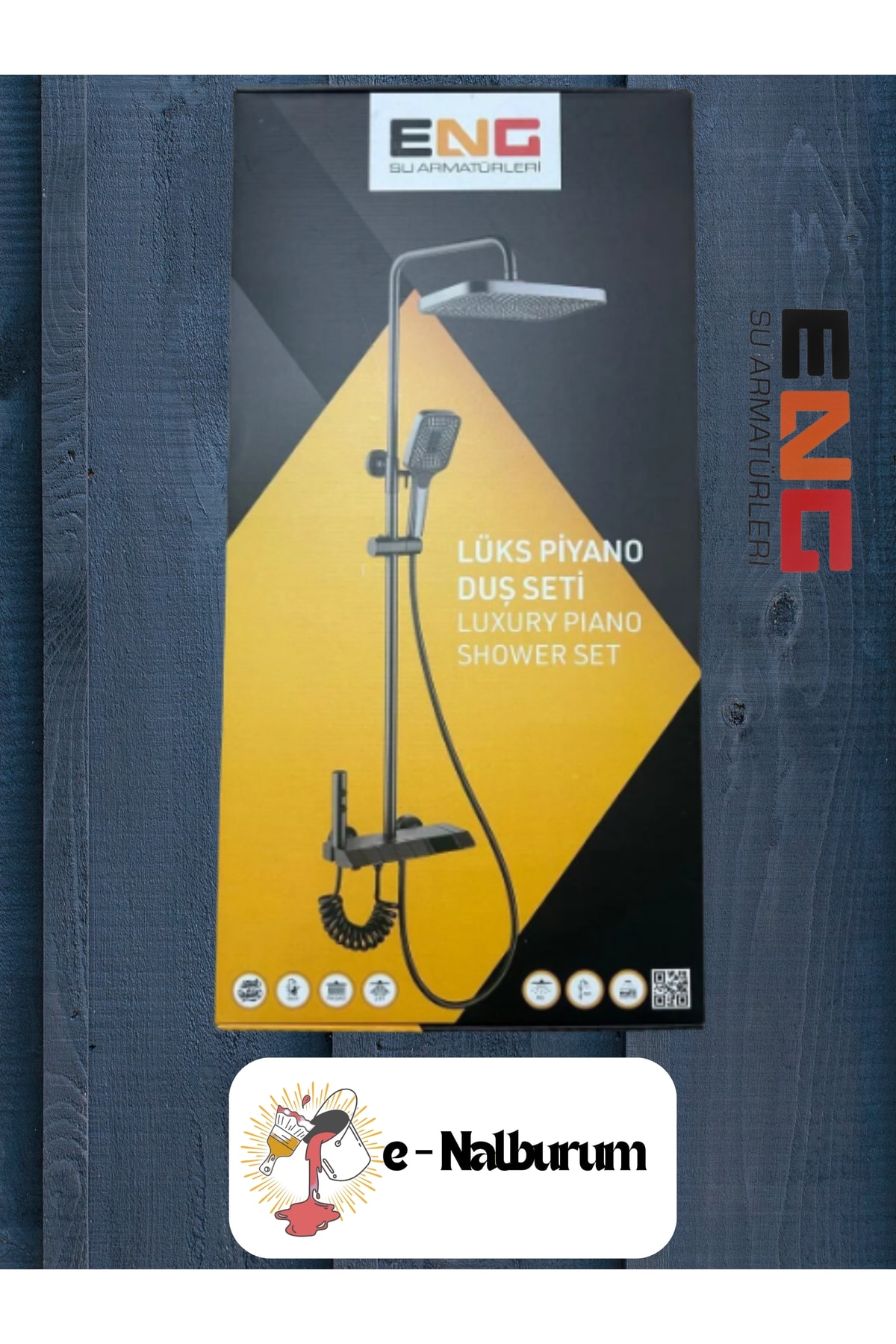 LÜX PİYANO YAĞMURLAMA DUŞ SETİ-4 FONKSİYONLU-SICAKLIK AYARLI PİYANO DUŞ SETİ