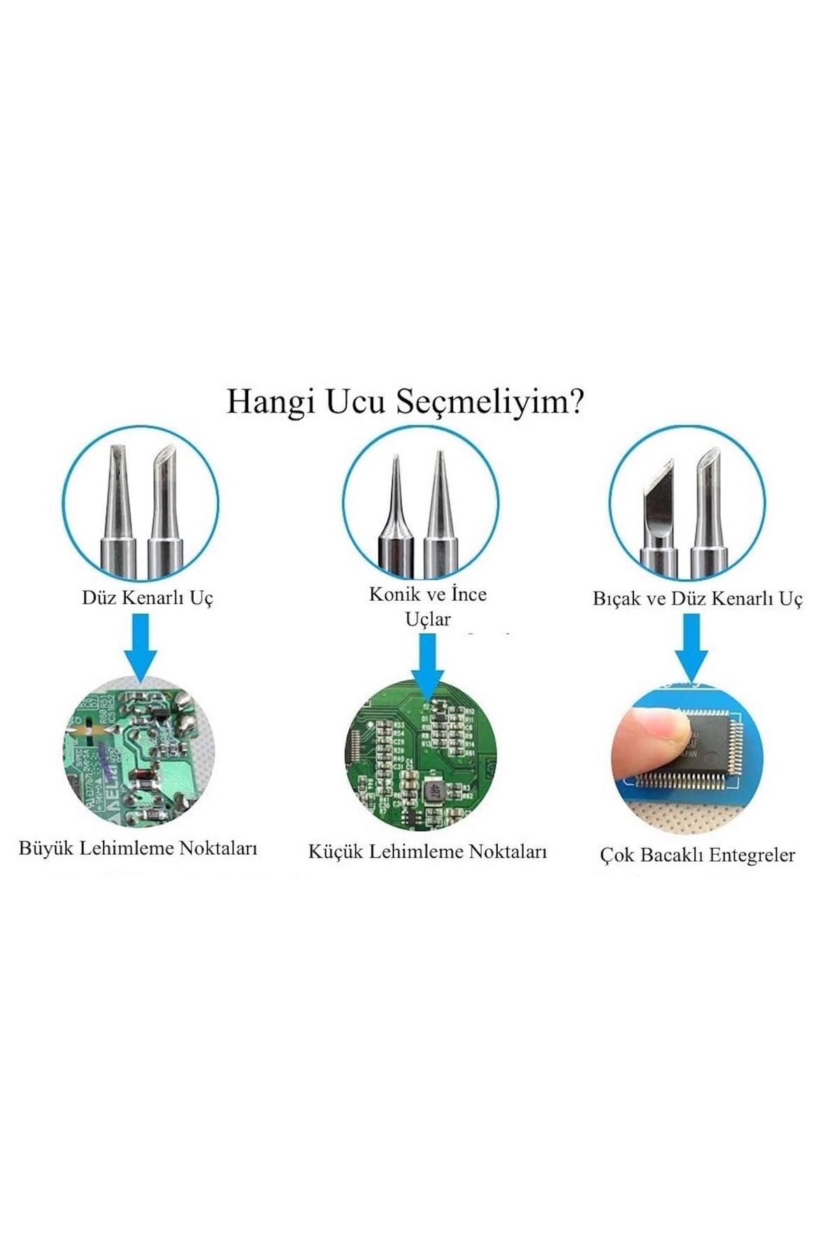 60w Sıcaklık Ayarlı Kalem Havya Profesyonel Seçimler Için Lehim Makinesi Full Seti