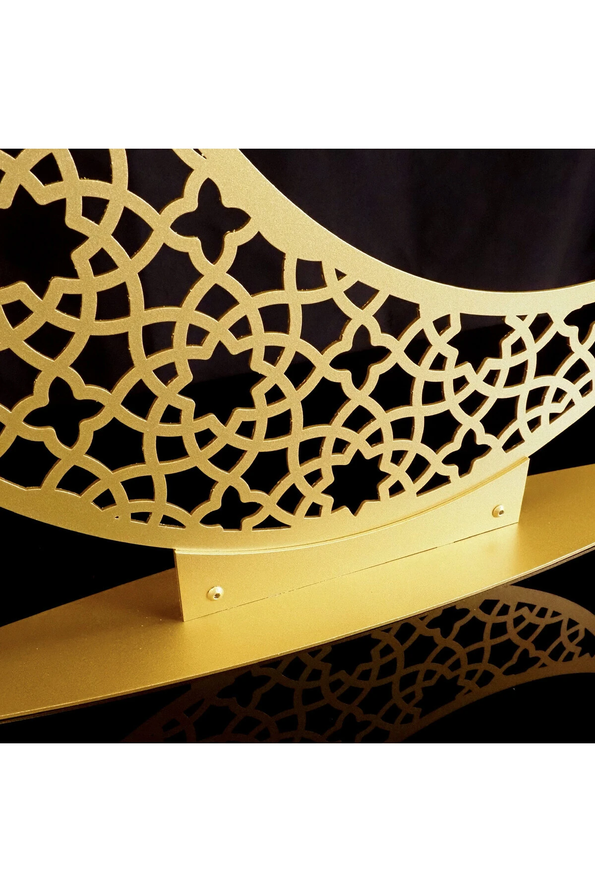 33 Cm Metal Ramazan Hilali Masaüstü Islami Dekor - Ramazan Süsleri - Ev Dekorasyon - Wamh169
