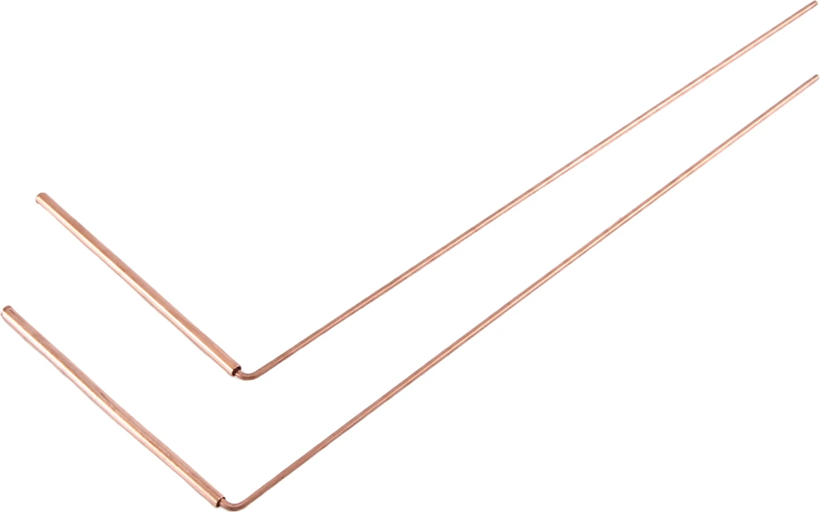 Bakır Maden Arama Çubuğu Saf Bakır 2pcs Kehanet Çubukları - Suyu Kehanet Etmek Için, Hazine(A) (Yurt Dışından)