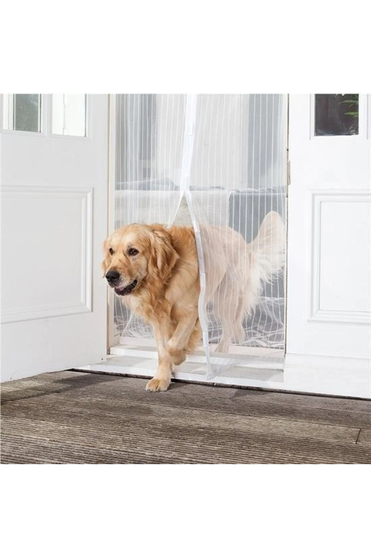 KENDİ MARKAMIZ® Pratik Manyetik Mıknatıslı Beyaz Kapı Pencere Sinekliği Tülü 90 x 210 cm