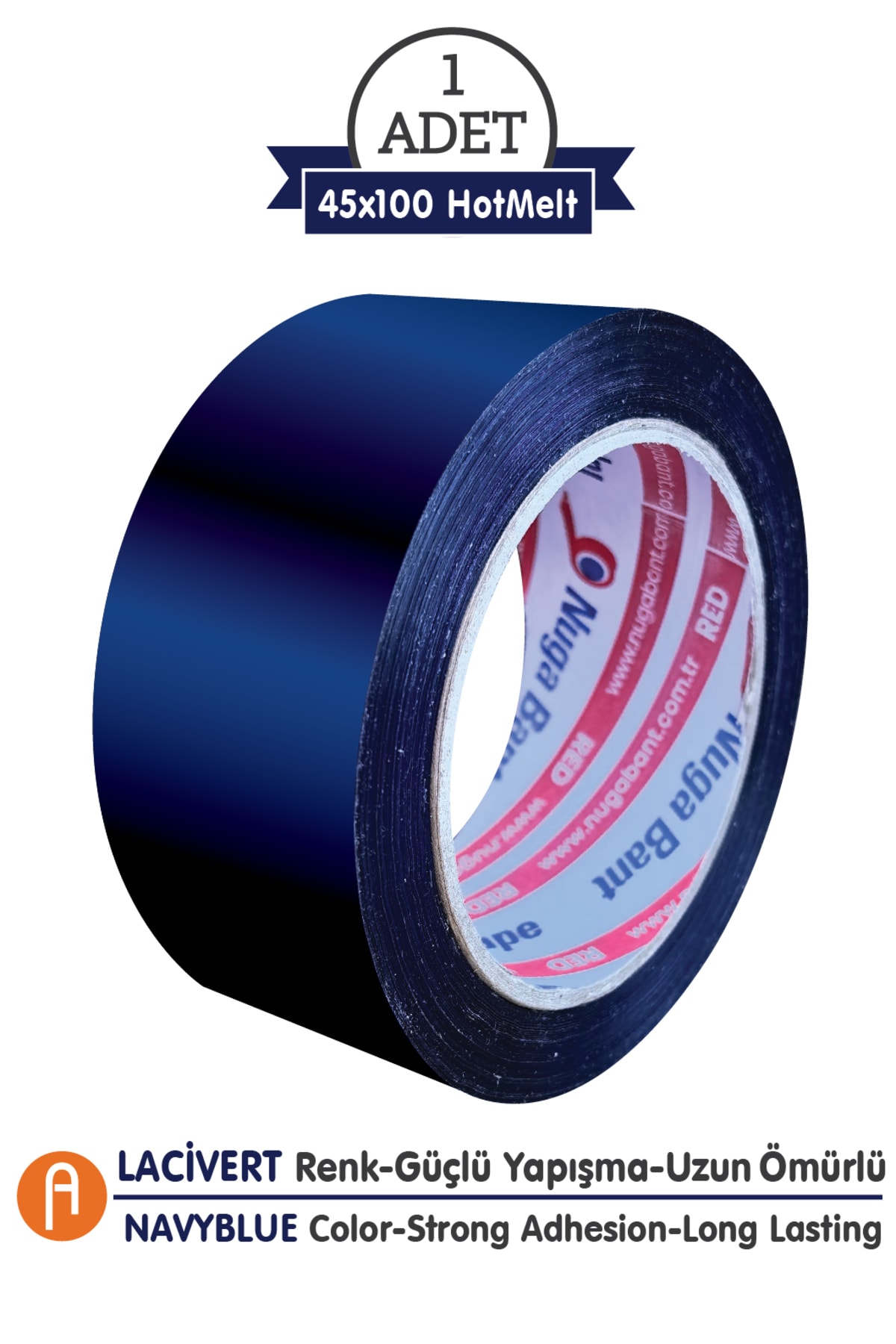 Lacivert Hotmelt Yapışkanlı Koli Bandı 45x100 - Güçlü, Dayanıklı Ve Hızlı Yapışan Ambalaj Bandı
