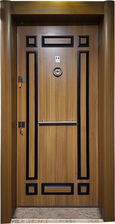 TEZ2468 Eskitme Kasalı Kabartma Model Çelik Kapı Tırnaklı Sistem Sağ Açılım