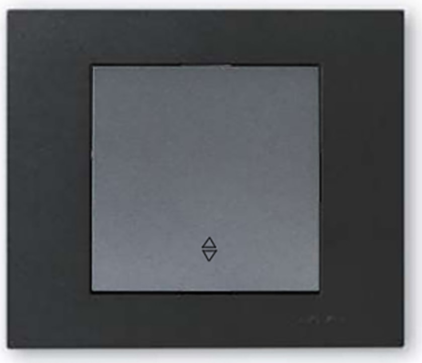 Grano Metalik Vavien Anahtar Füme + Siyah Çerçeve