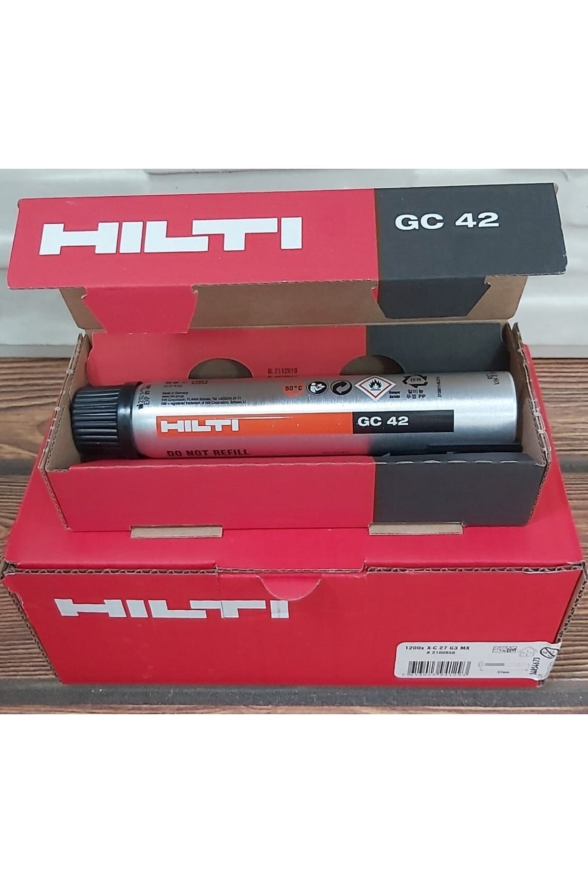 Gazlı Tabanca Çivisi 1200x X-c 27 G3 Mx + Gaz Tüpü Gc 42
