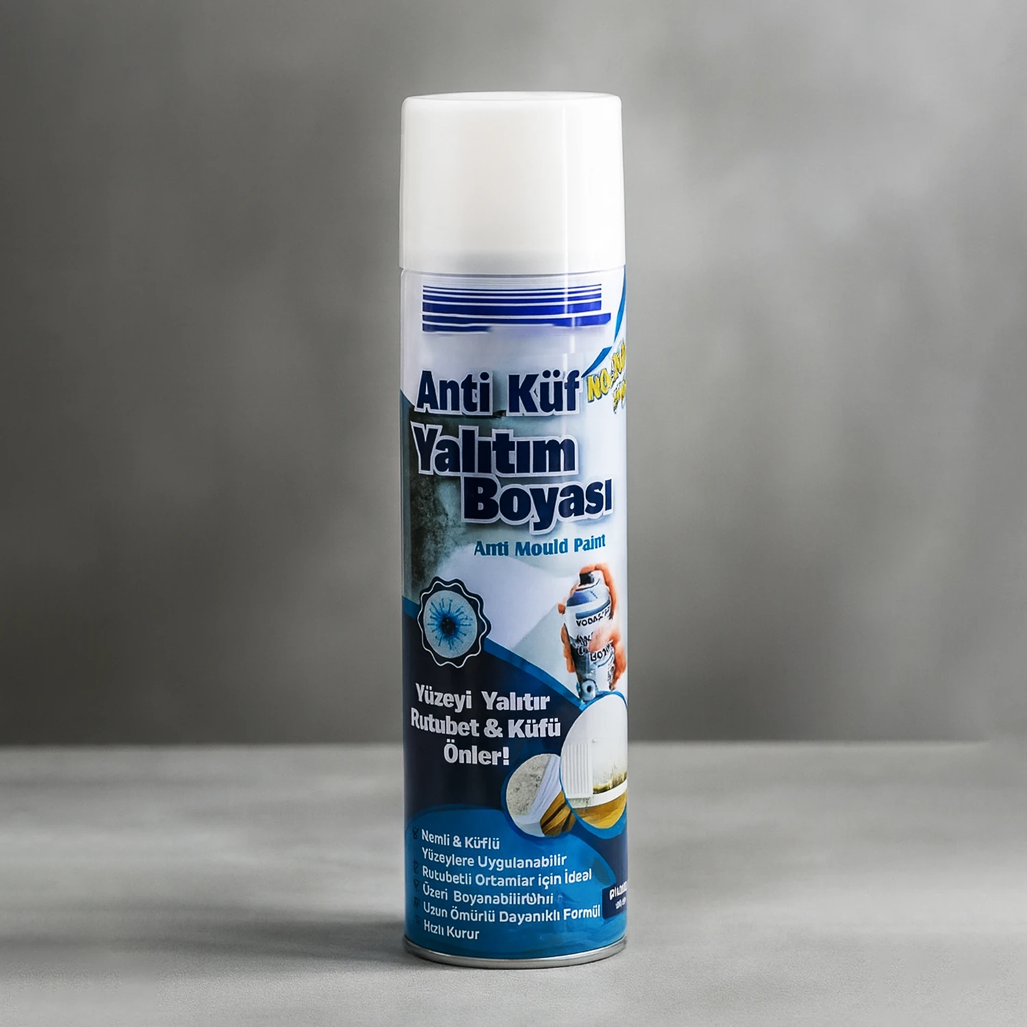 500 ml Beyaz 350 gr Nem Küf Karşıtı Yalıtım Boyası Rutubet Önleyici Kapatıcı Izolasyon Kaplama