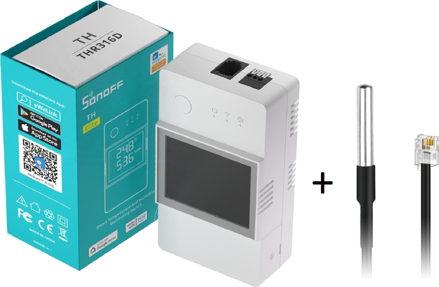 TH16 Elite (R3) Sensör Girişli ve LCD Ekranlı Wifi Akıllı Röle
