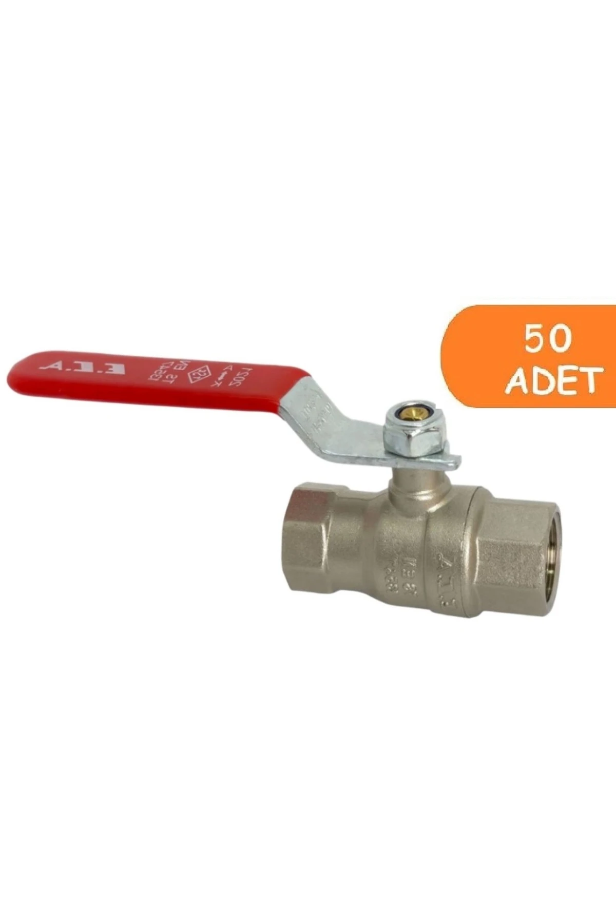 50 Adet ECA 1/2 Endüstriyel Tip Küresel  Valfi İç Vida x İç Vida PN25 602122187