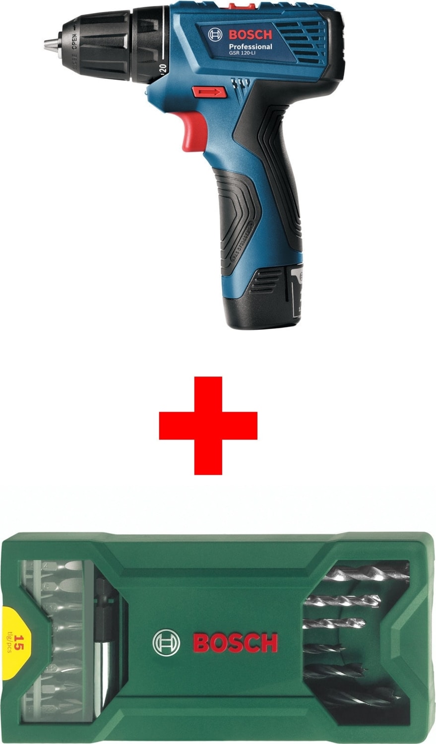 BOSCH Gsr 120 Li 1AKÜLÜ Vidalama Makinesi (X-Line 15 Parça Delme&vidalama Seti Hediye)