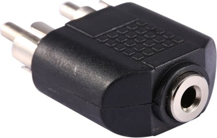 3.5 mm Stereo Dişi / 2 Rca Erkek Çevirici Jack