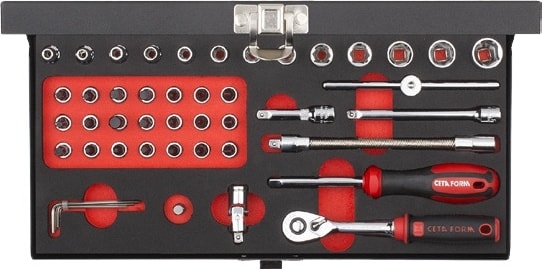 C00-46Ph2 46 Parça 1/4” 6 Köşe Lokma Takımı - Metal Kutu