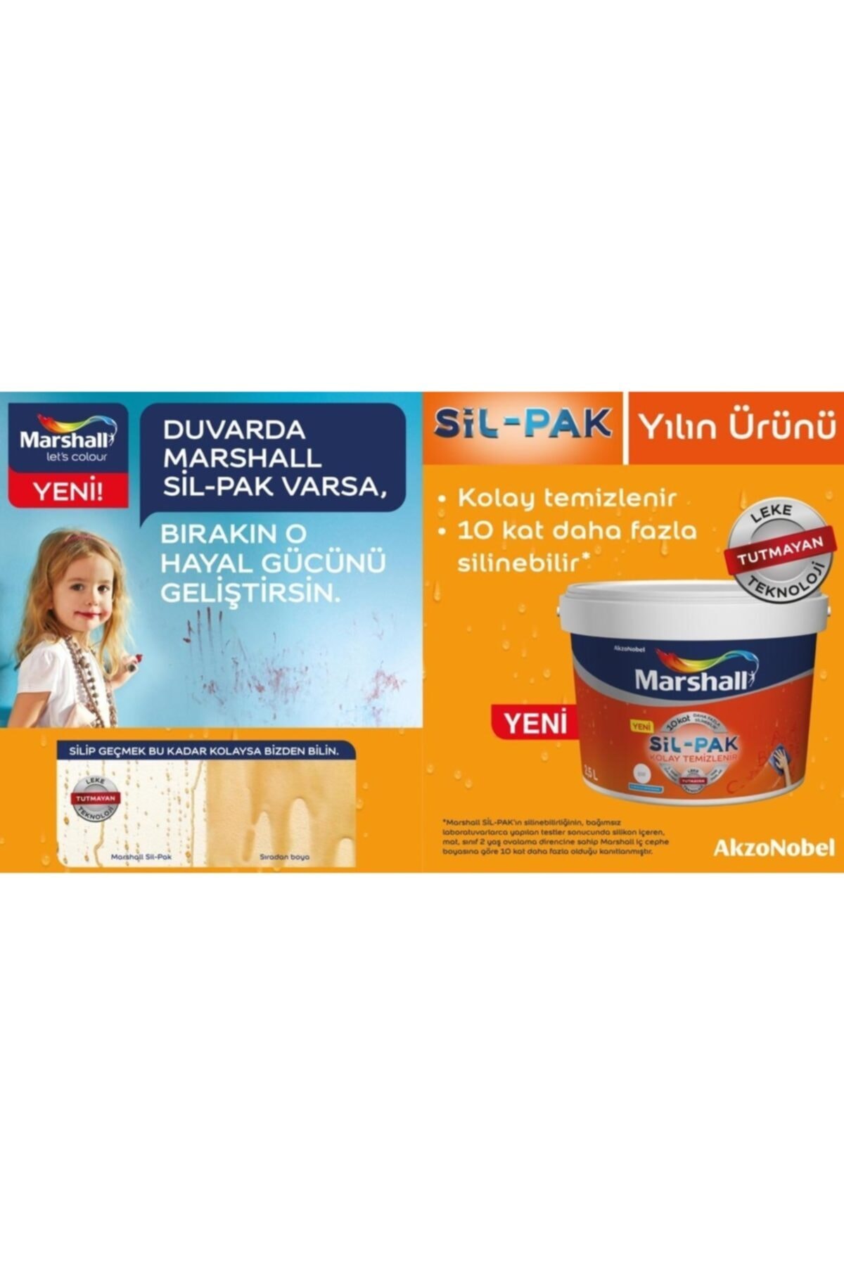 Sil-pak Leke Tutmaz Duvar Boyası 2.5 Lt / 3.5 Kg Sabah Güneşi