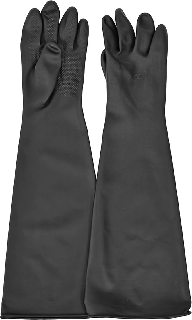 Kumlama Için Lastik Kumlama Eldivenleri Kumlama Makinesi Kumlama Kabini Kumlama Eldivenleri Sandblaster Parçaları 60CM Siyah (Yurt Dışından)