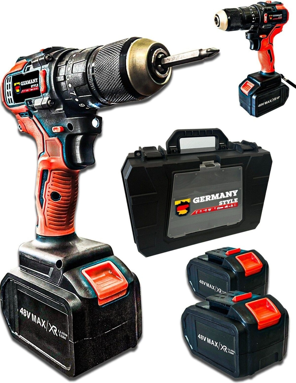 GRM9007 48V 5 Ah Profesyonel Darbeli Yüksek Tork Kömürsüz Motor Güçlendirilmiş Çift Ak