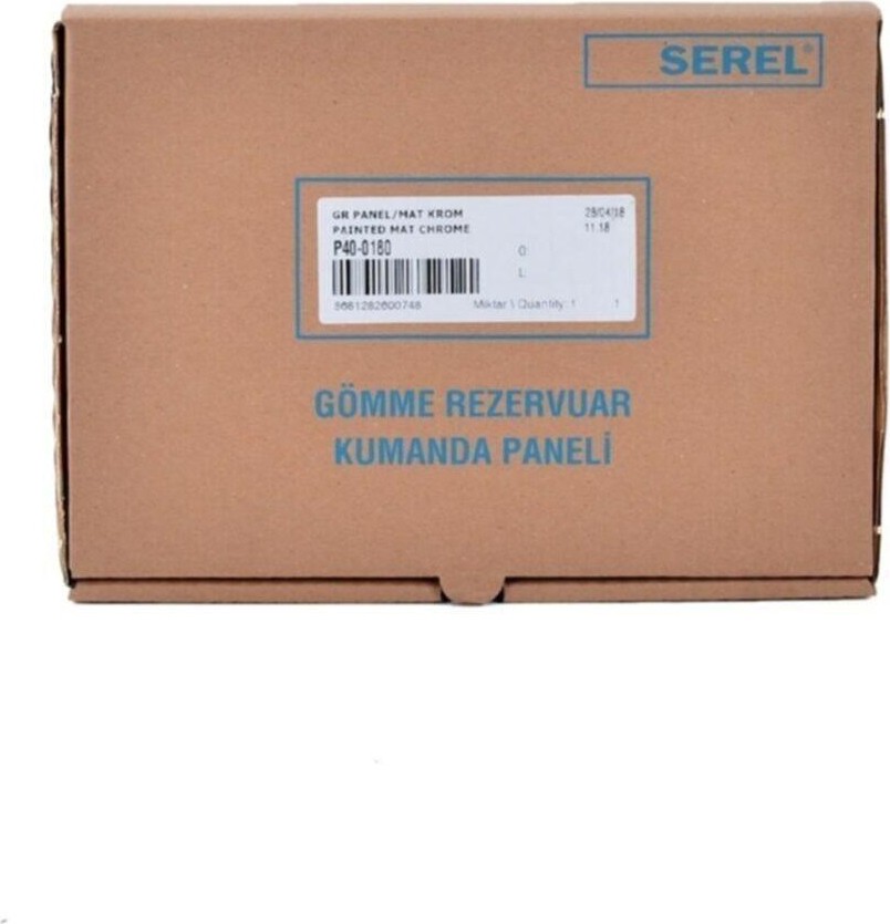 Serel Gömme Rezervuar Kumanda Paneli P400180 Krom Mat, Buton, P40-0180 Parmak Izi