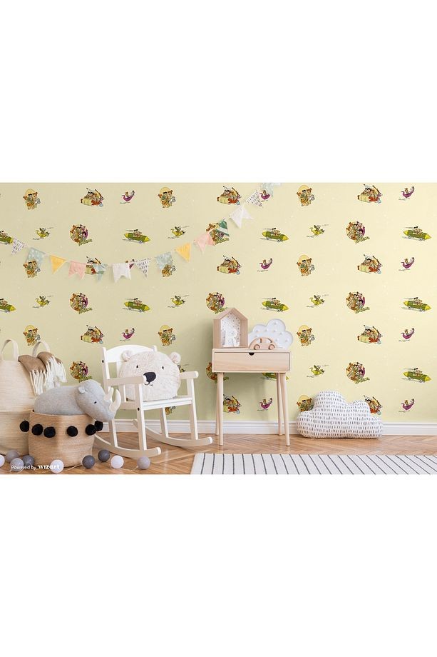 Ada Kids 8923-2 Duvar Kağıdı Sarı Çakmaktaşlar