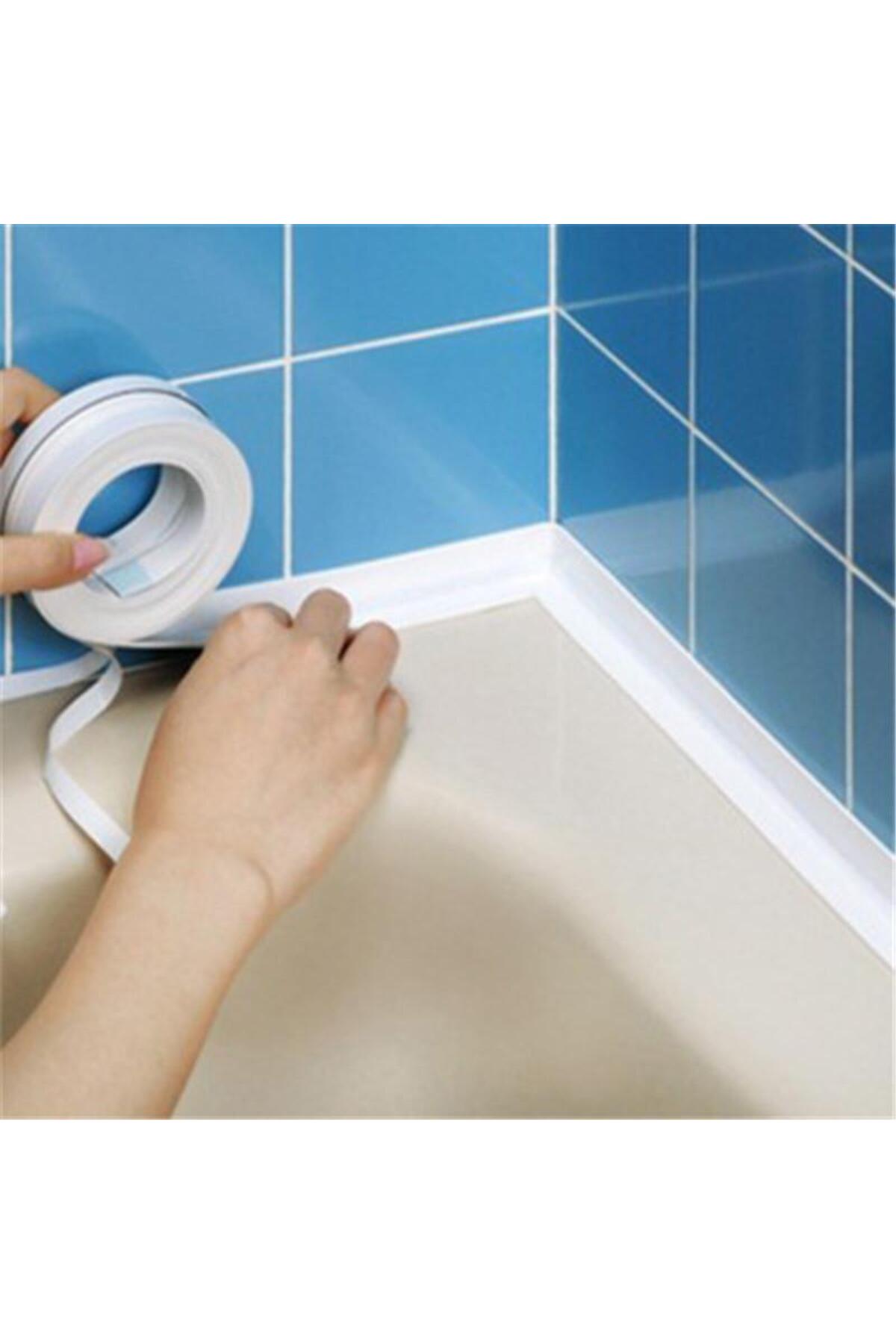 Su Sızdırmaz Banyo Duşakabin Küvet Kenar Mutfak Lavabo Ocak Izolasyon Bandı 3.2 Mt Beyaz