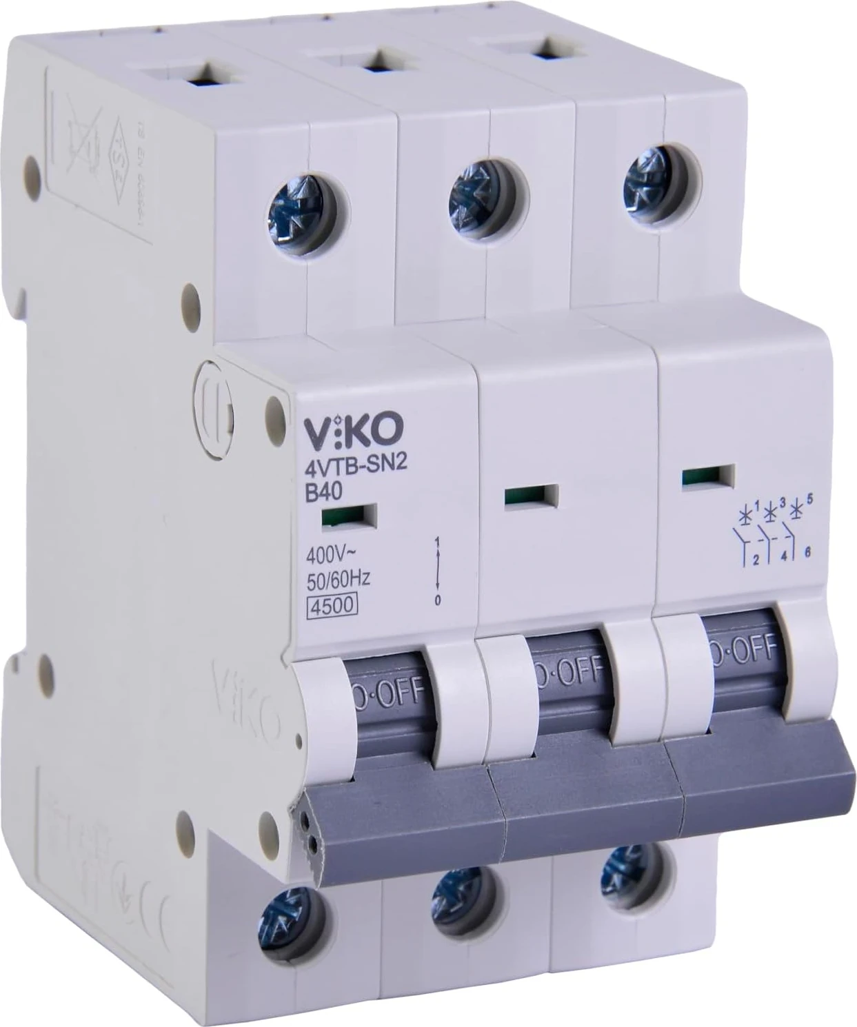 4VTB-3B40 Otomatik Sigorta 4,5ka B Tipi 3 Kutup 40A