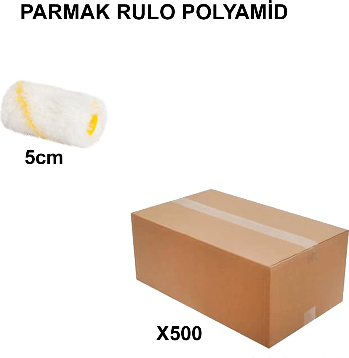 Izmir Fırça Arge Toptan Parmak Rulo Polyamid Yedek 5cm(Tekli)- 500 Adet 012615