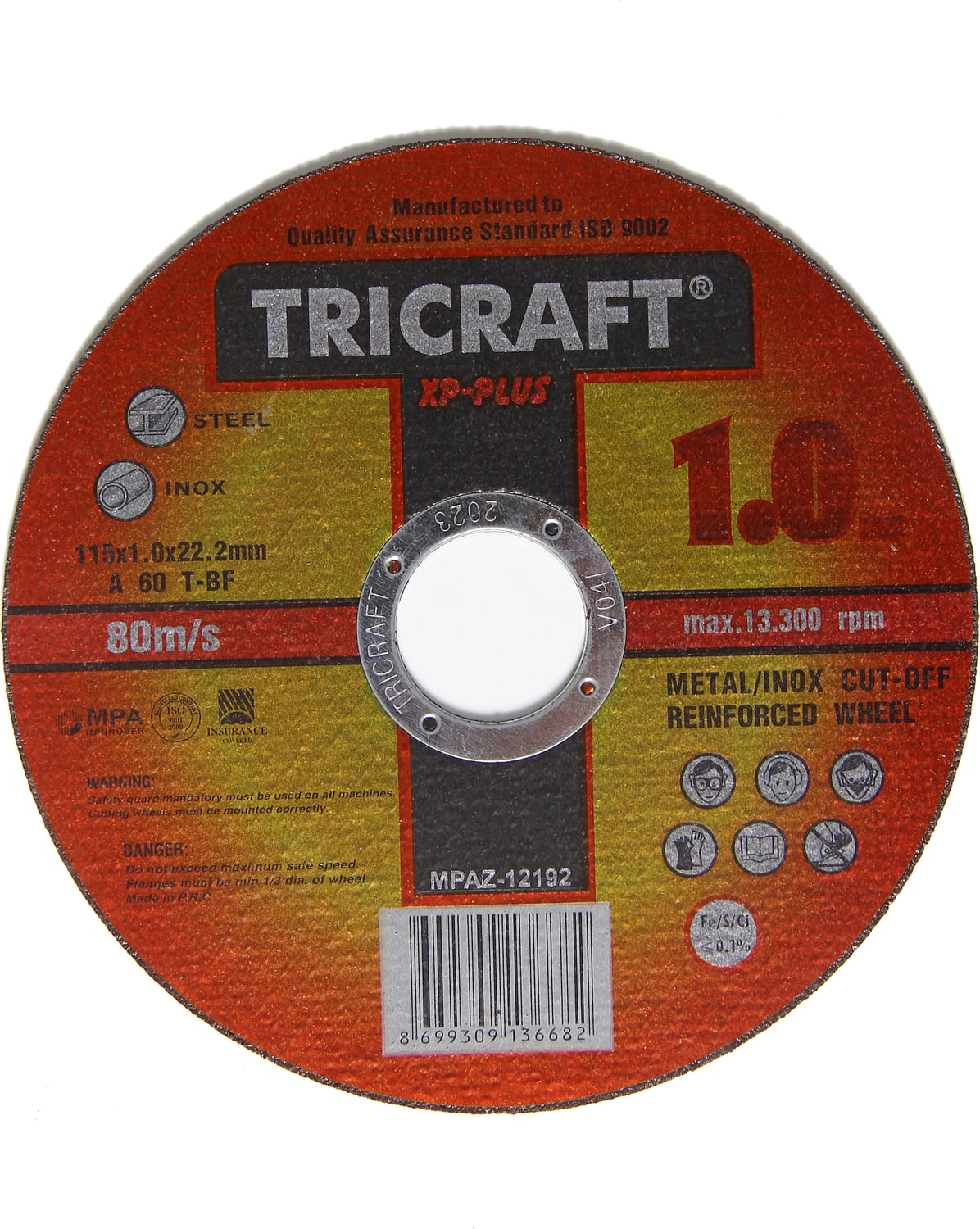 KARBOSAN 3'lü 115 mm Turbo Mermer Fayans Ahşap Metal Kesme Disk Seti