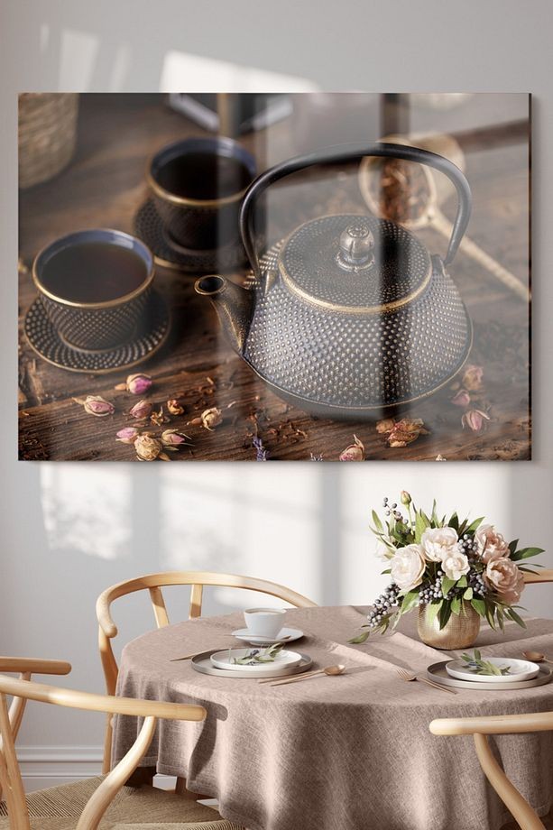 Çay Saati | Mutfak Temalı Cam Tablo | 50x70 Cm